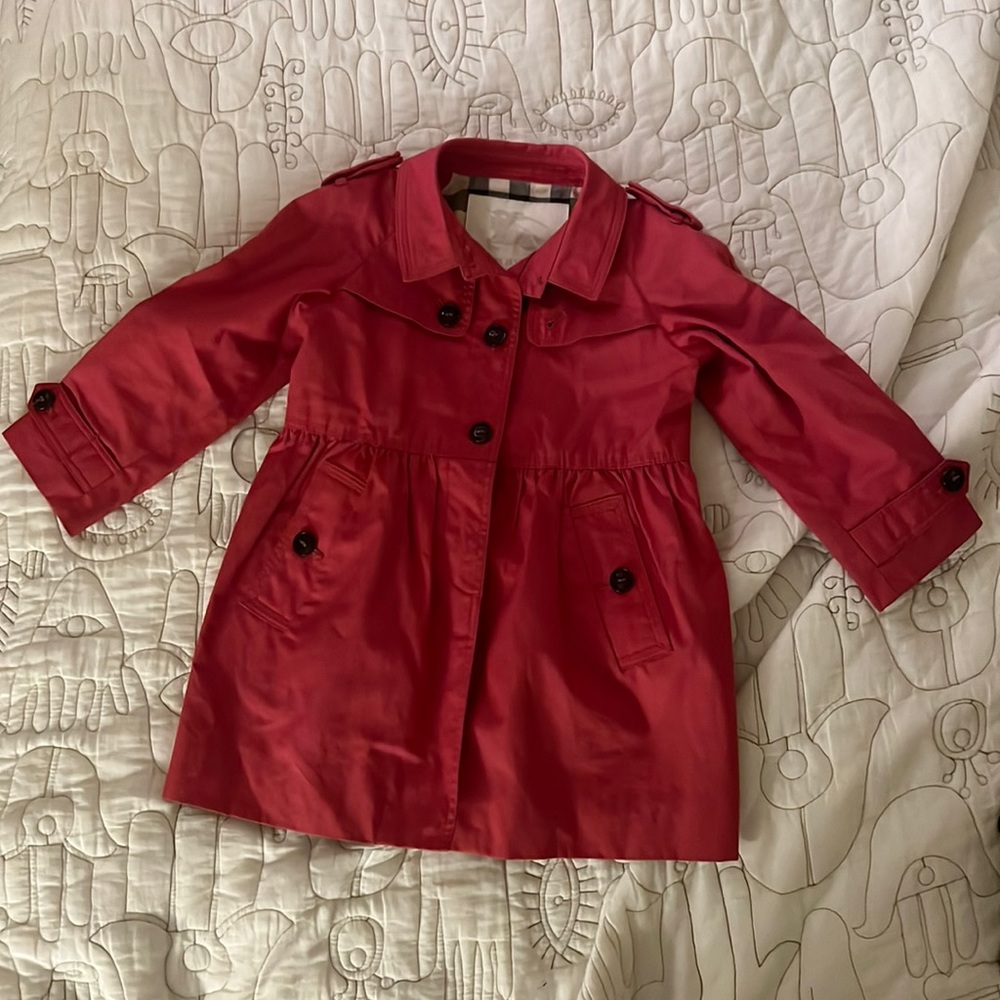 Burberry 2Y girls raincoat Pink beautiful!